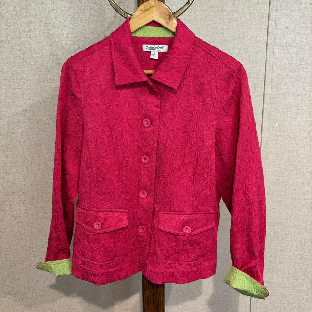 Coldwater Creek Caribbean Women's Red Jacket Size 10